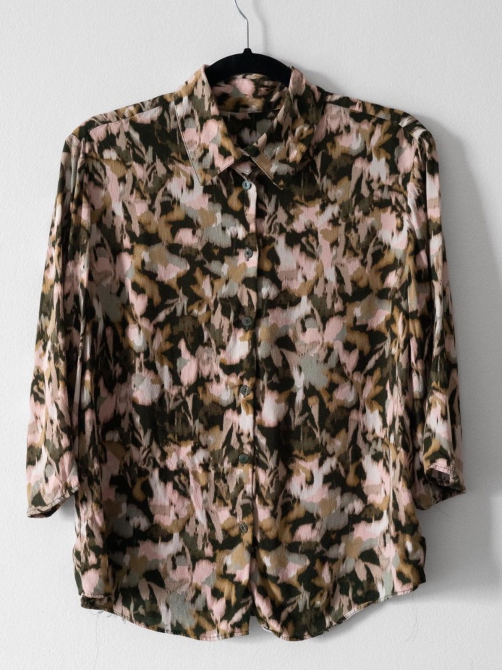 Women's Multi Pattern Shirt With 3/4 Sleeves